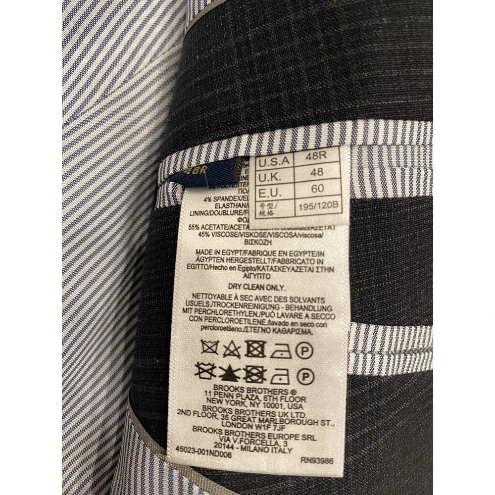NWT Brooks Brothers Explorer Men's Plaid Regent Fit Stretch Wool Blazer 48R $398